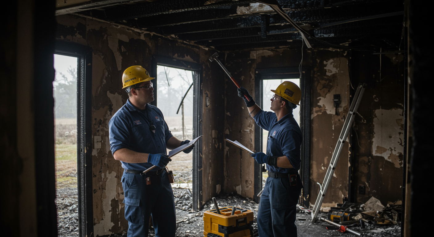 Certified Professionals Assessing Damage