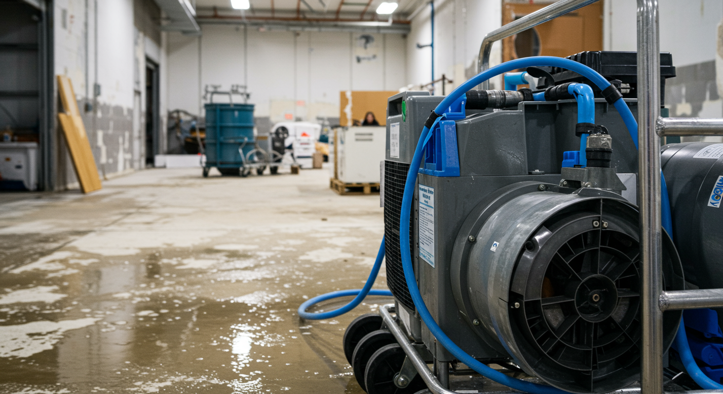 Commercial flood cleanup in Tulsa, OK using advanced equipment