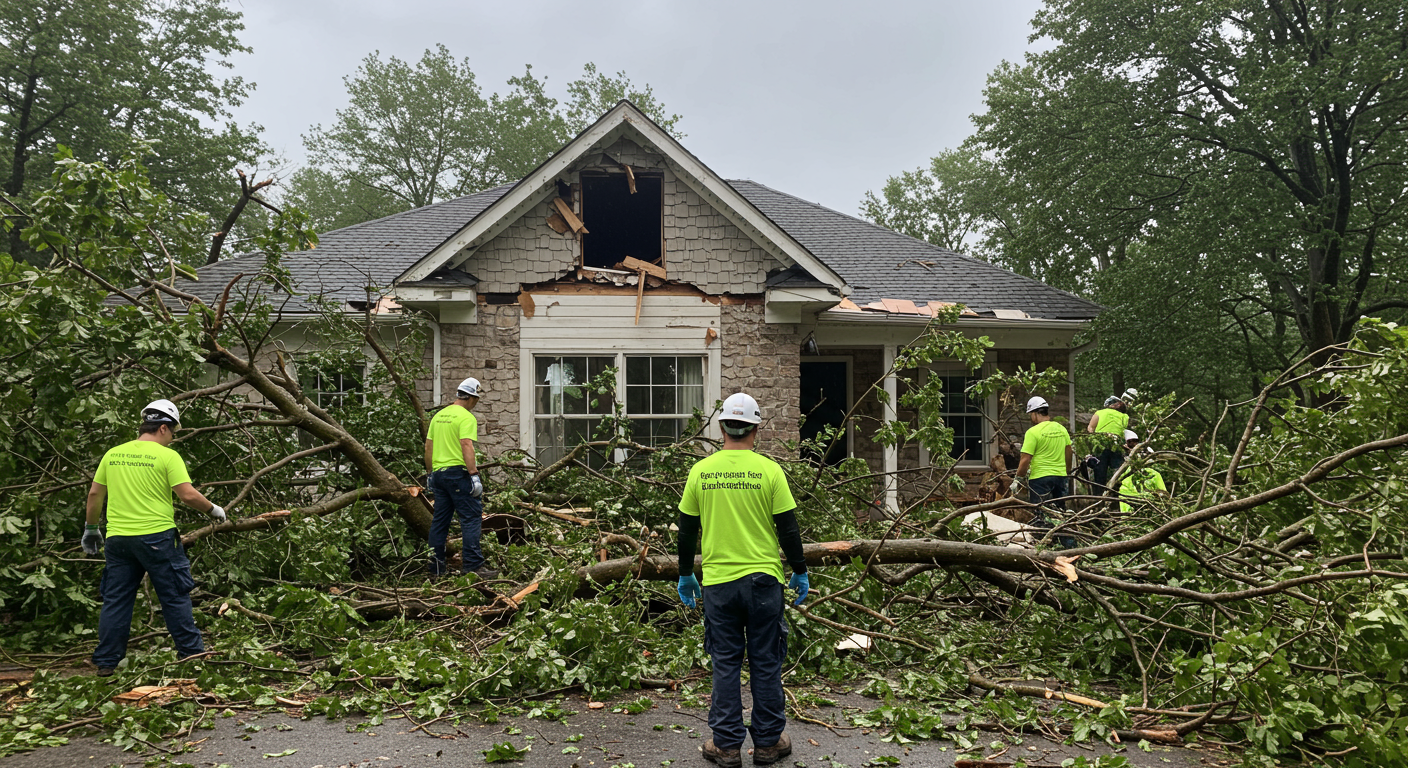 Storm Damage Cleanup in Tulsa
