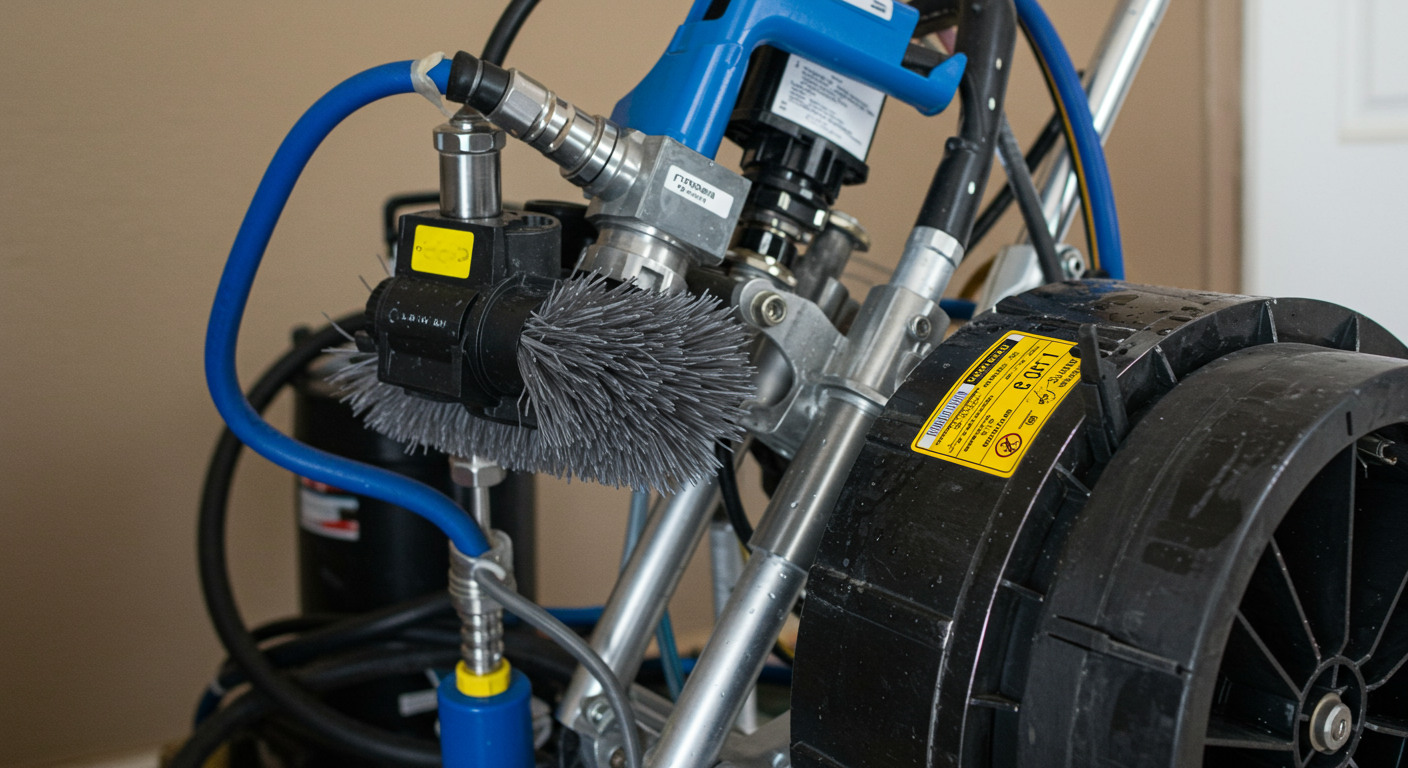 Restoration equipment in use